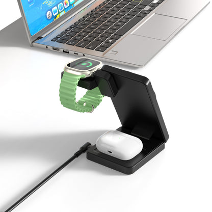 MagFold07 Qi2.2 Certified 25W Foldable 3-in-1 Wireless Charger