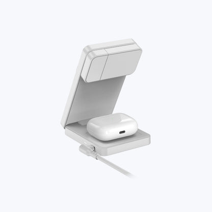 MagFold07 Qi2.2 Certified 25W Foldable 3-in-1 Wireless Charger