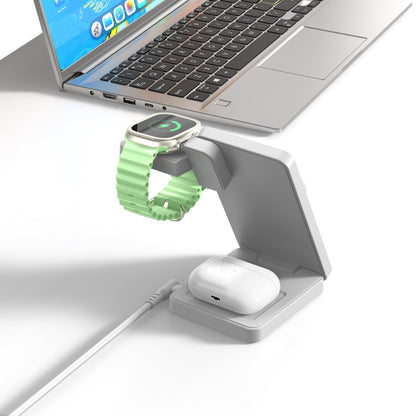 MagFold07 Qi2.2 Certified 25W Foldable 3-in-1 Wireless Charger