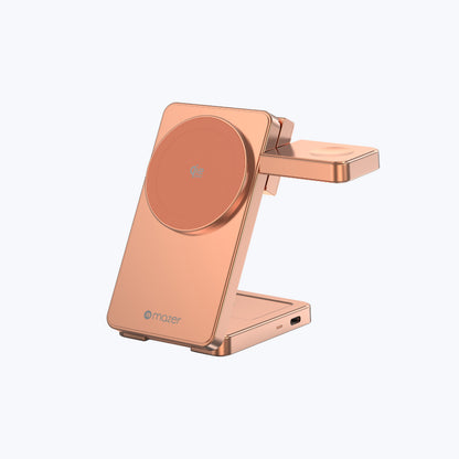 MagFold07 Qi2.2 Certified 25W Foldable 3-in-1 Wireless Charger