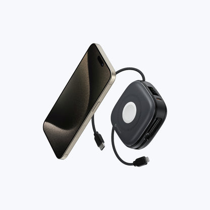 MagLink18i 10,000mAh Magnetic Wireless (Built-in USB-C+Lightning Cables) + Apple Watch Charging Power Bank