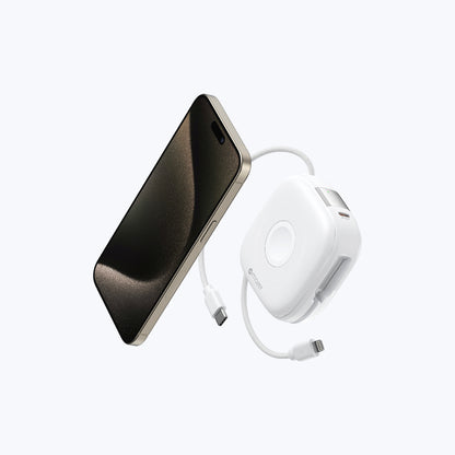 MagLink18i 10,000mAh Magnetic Wireless (Built-in USB-C+Lightning Cables) + Apple Watch Charging Power Bank