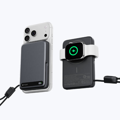 MagLink19 10,000mAh Magnetic Wireless (Built-in USB-C Cable) Apple Watch Charging Power Bank (CCC Certified)