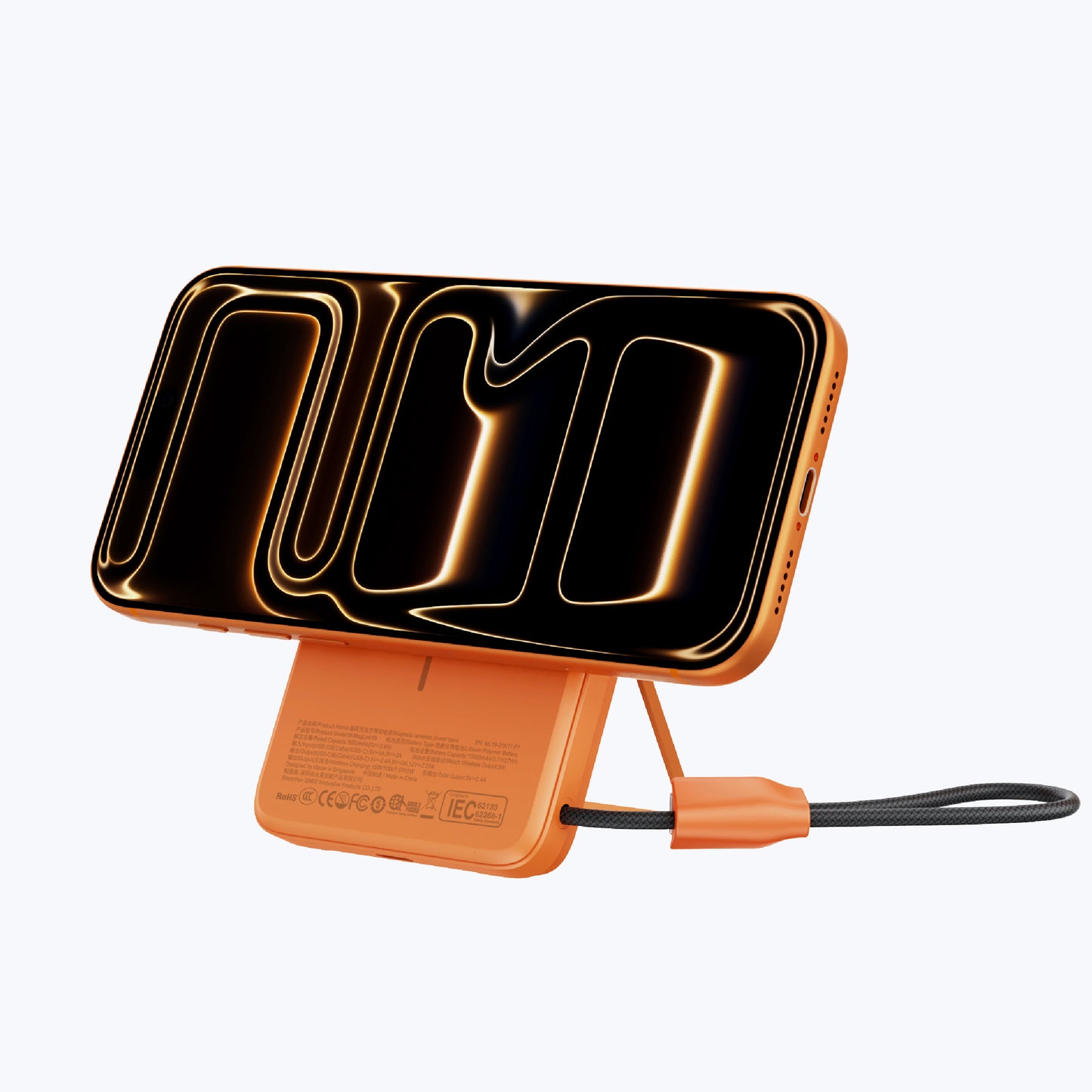 MagLink19 10,000mAh Magnetic Wireless (Built-in USB-C Cable) Apple Watch Charging Power Bank (CCC Certified)