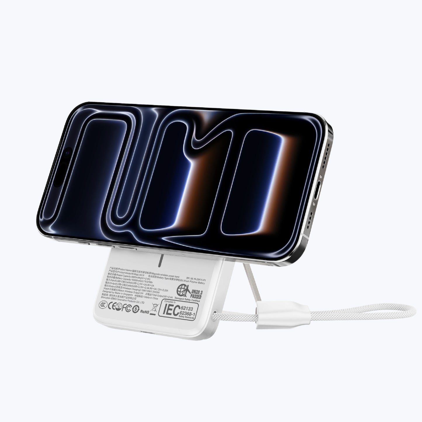MagLink19 10,000mAh Magnetic Wireless (Built-in USB-C Cable) Apple Watch Charging Power Bank (CCC Certified)