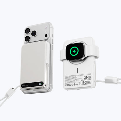 MagLink19 10,000mAh Magnetic Wireless (Built-in USB-C Cable) Apple Watch Charging Power Bank (CCC Certified)