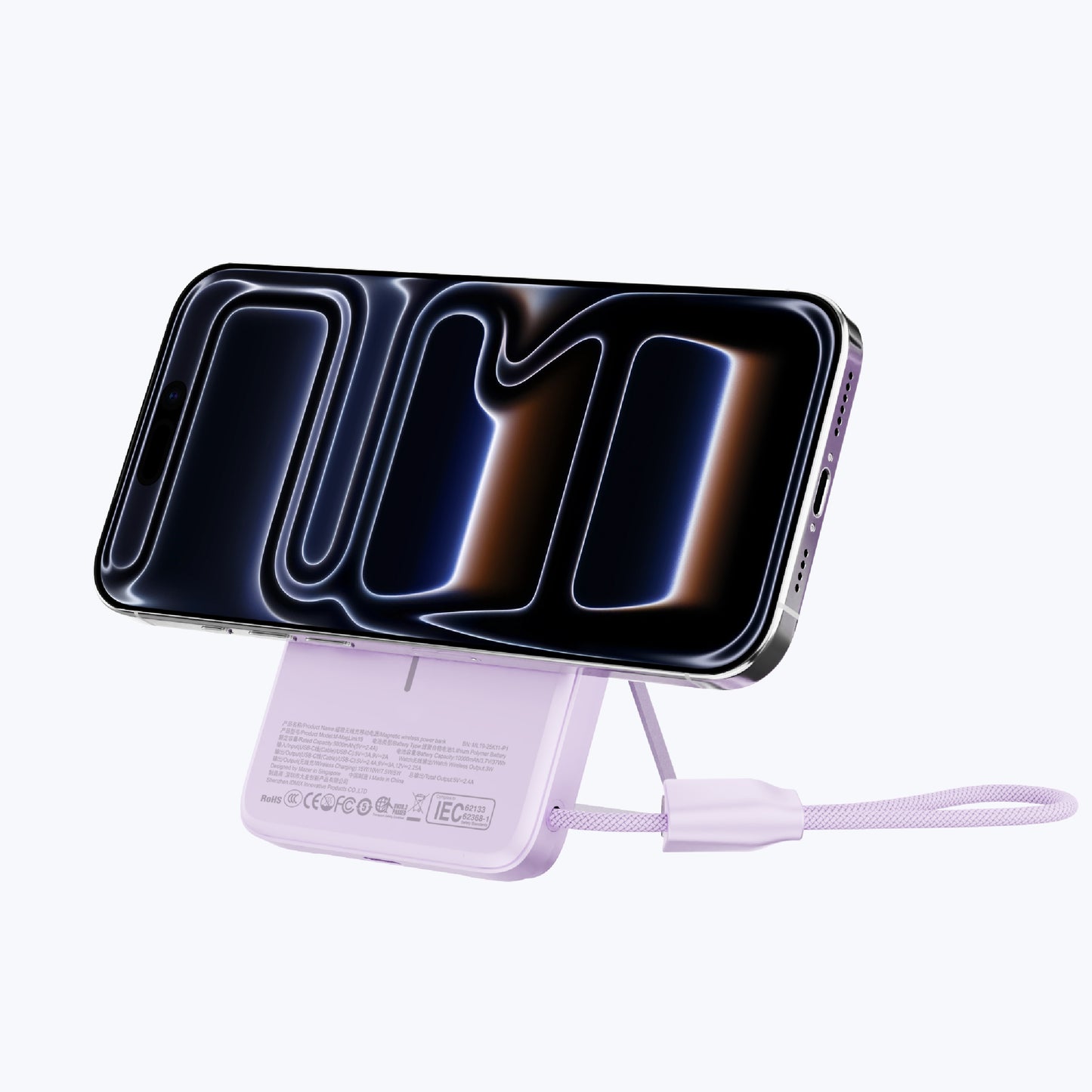 MagLink19 10,000mAh Magnetic Wireless (Built-in USB-C Cable) Apple Watch Charging Power Bank (CCC Certified)