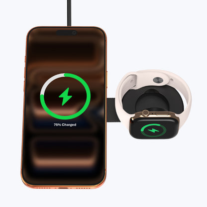 MagPad Duo2 Qi2.2 Certified 25W 2-in-1 Foldable Wireless Charging Pad
