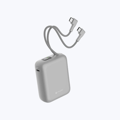 PowerCharge Nano Duo 10,000mAh PD35W Power Bank with Built-in Dual USB-C Cables (CCC Certified)