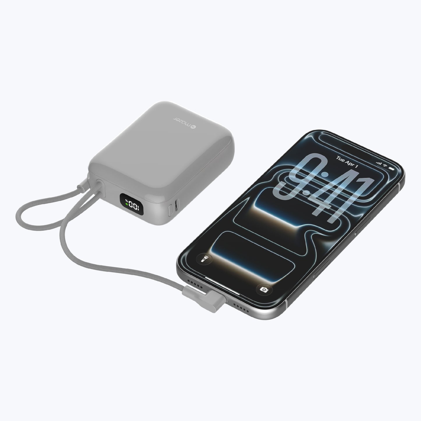 PowerCharge Nano Duo 10,000mAh PD35W Power Bank with Built-in Dual USB-C Cables (CCC Certified)