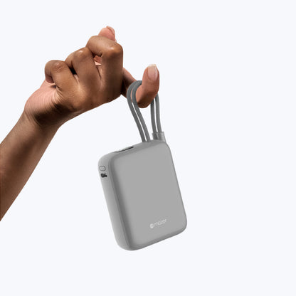 PowerCharge Nano Duo 10,000mAh PD35W Power Bank with Built-in Dual USB-C Cables (CCC Certified)
