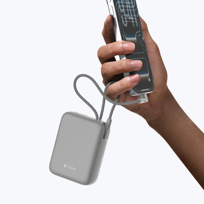 PowerCharge Nano Duo 10,000mAh PD35W Power Bank with Built-in Dual USB-C Cables (CCC Certified)