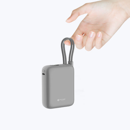 PowerCharge Nano Duo 10,000mAh PD35W Power Bank with Built-in Dual USB-C Cables (CCC Certified)