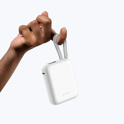 PowerCharge Nano Duo 10,000mAh PD35W Power Bank with Built-in Dual USB-C Cables (CCC Certified)