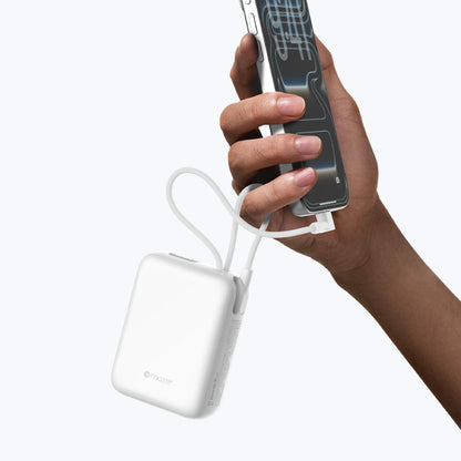 PowerCharge Nano Duo 10,000mAh PD35W Power Bank with Built-in Dual USB-C Cables (CCC Certified)