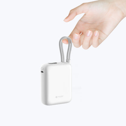 PowerCharge Nano Duo 10,000mAh PD35W Power Bank with Built-in Dual USB-C Cables (CCC Certified)