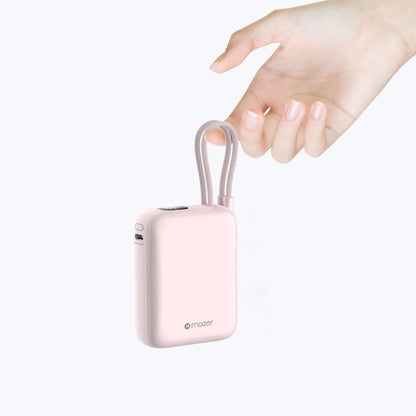 PowerCharge Nano Duo 10,000mAh PD35W Power Bank with Built-in Dual USB-C Cables (CCC Certified)