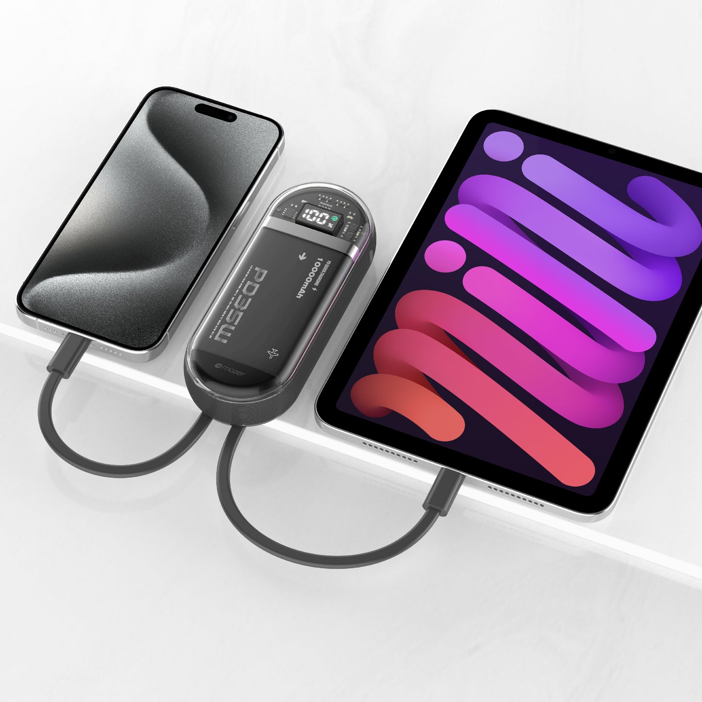 PowerCharge Link 1035 10,000mAh PD35W (Built-in Dual USB C Cables) Power Bank