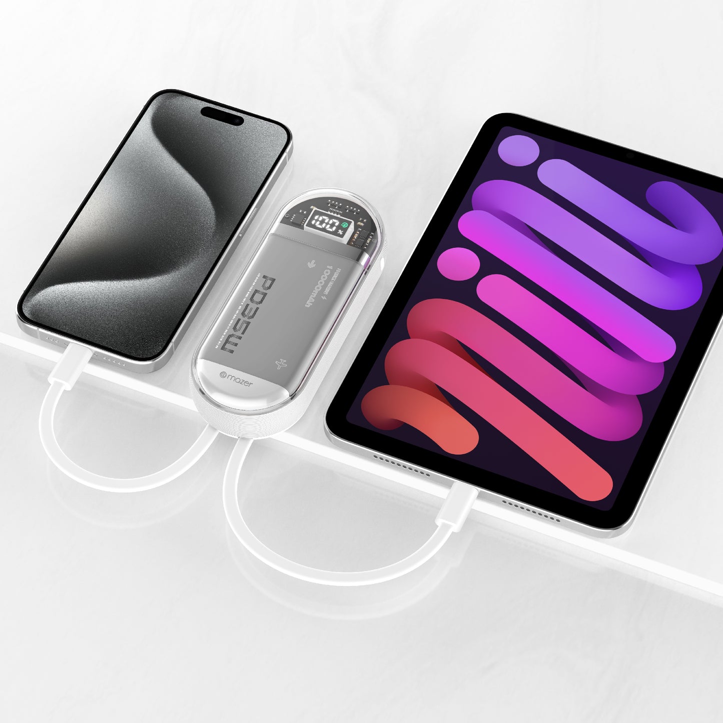 PowerCharge Link 1035 10,000mAh PD35W (Built-in Dual USB C Cables) Power Bank