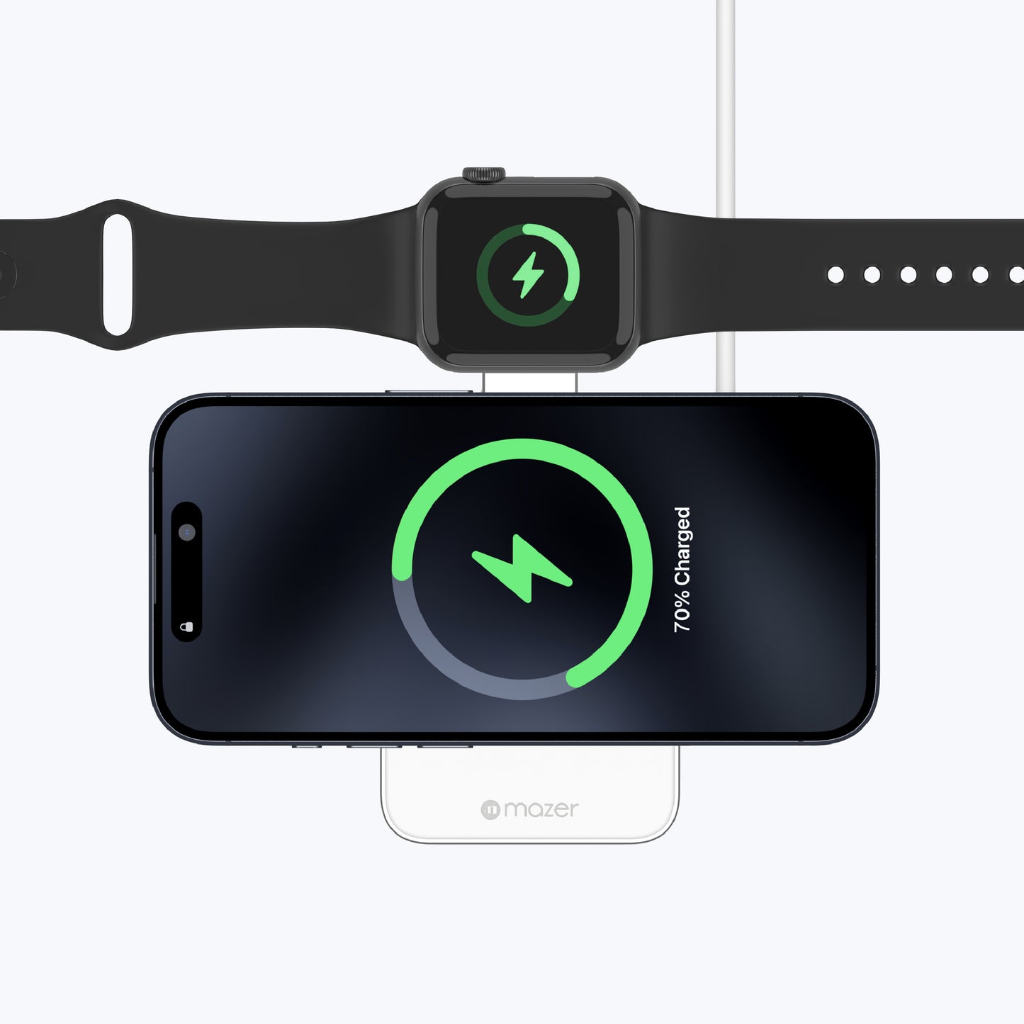 MagFold Trio Qi2 Certified 15W Foldable 3-in-1 Wireless Charger
