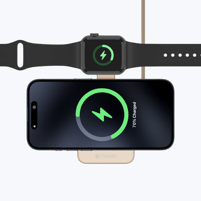 MagFold Trio Qi2 Certified 15W Foldable 3-in-1 Wireless Charger